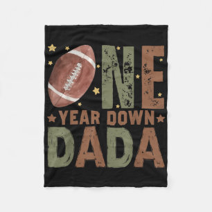 Dada Of The 1 Year Old Football 1st Year Down Birt Fleece Blanket