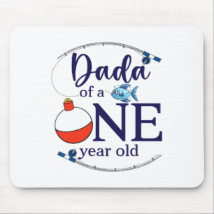 Dada Of The Big One Fishing Boy First Birthday Ofi Mouse Mat