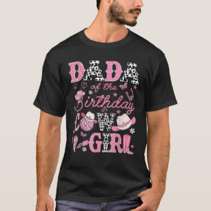 Dada Of The Birthday CowGirl Pink Rodeo Western Di T-Shirt