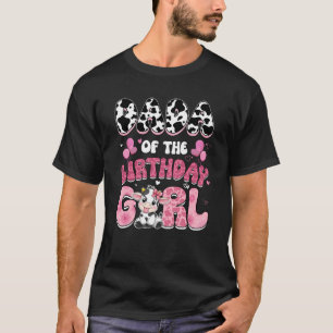 Dada Of The Birthday Girl Cow Farm Family 1st Birt T-Shirt