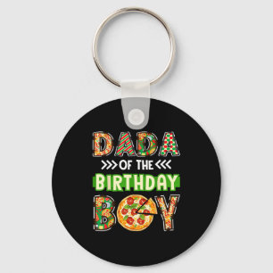 Dada of the boy birthday boy pizza lover party key ring