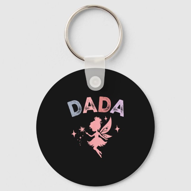 Dada Of The Little Fairy Birthday Girl Family Matc Key Ring (Front)
