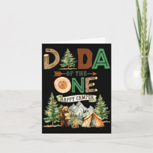 Dada of the one happy camper 1st birthday camping  card