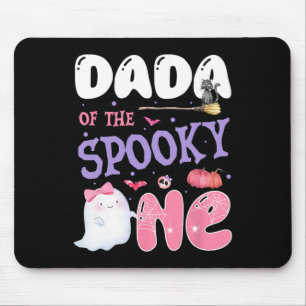 Dada Of The Spooky One 1st Birthday Halloween Pink Mouse Mat
