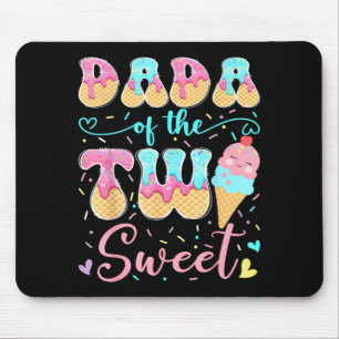 Dada of The Two Sweet 2nd Birthday Girl Ice Cream Mouse Mat