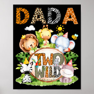 Dada Of The Two Wild Safari Jungle 2nd Birthday Bo Poster
