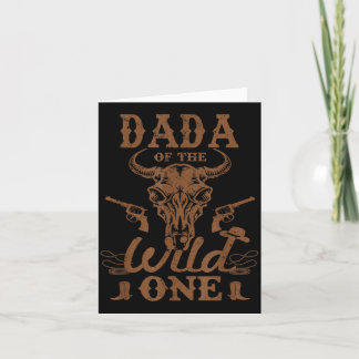 Dada Of The Wild One Cowboy Western Rodeo Party Ma Card