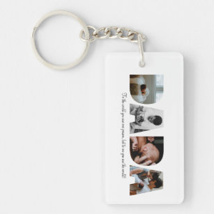 Dada Photo Collage Keychain for Father's day