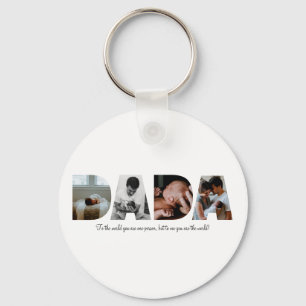 Dada Photo Collage Keychain for Father's day
