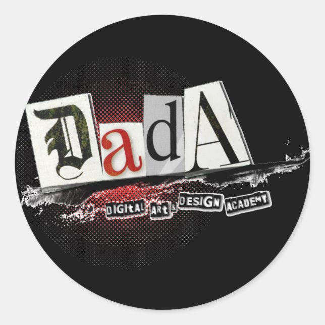 DADA Small (20) Black Stickers (Front)