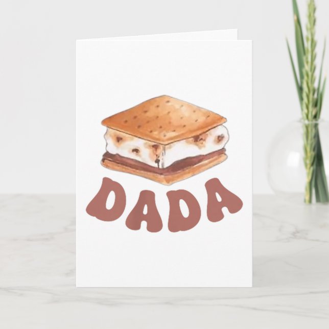 Dada Smore First Birthday Camping To Be One 1st Fa Card (Front)