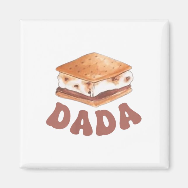 Dada Smore First Birthday Camping To Be One 1st Fa Magnet (Front)