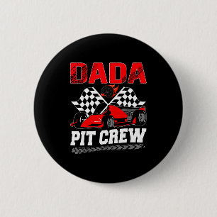 Dada T Crew Racing Family Race Car Birthday Boy  6 Cm Round Badge