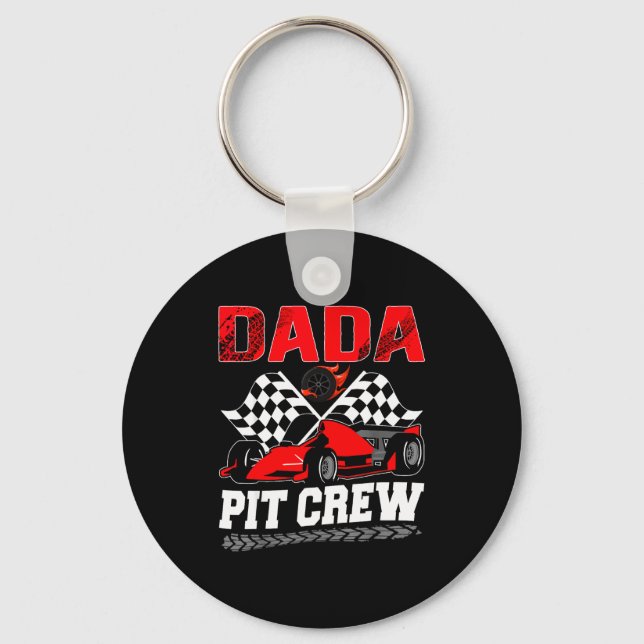 Dada T Crew Racing Family Race Car Birthday Boy  Key Ring (Front)