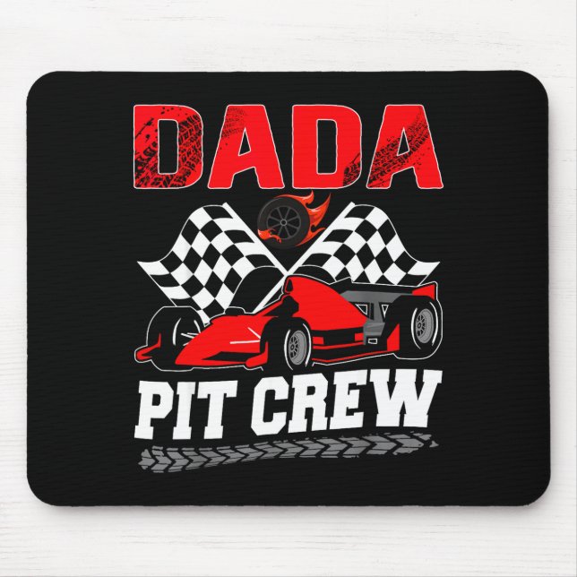 Dada T Crew Racing Family Race Car Birthday Boy  Mouse Mat (Front)