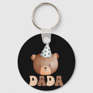 Dada Teddy Bear 1st Birthday Boy Girl Family Match Key Ring