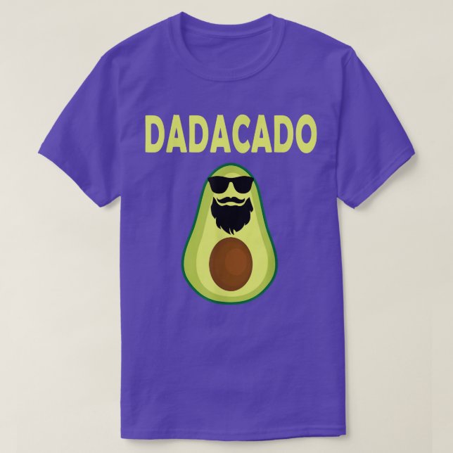 Dadacado Funny Avocado Dad Bearded Papa Fathers Da T-Shirt (Design Front)