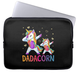 Dadacorn Dadicorn Daddycorn Dad Kids Fathers Day T Laptop Sleeve