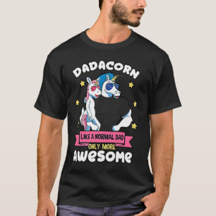 Dadacorn Father Unicorn Daughter Daddy Muscles Sun T-Shirt