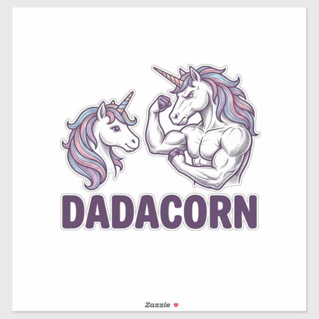 Dadacorn Funny Unicorn Dad Vector Shirt Design_1 (Sheet)