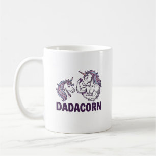 Dadacorn Funny Unicorn Dad Vector Shirt Design_1 Coffee Mug