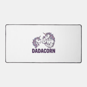 Dadacorn Funny Unicorn Dad Vector Shirt Design_1 Desk Mat