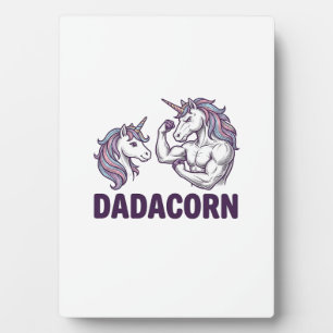 Dadacorn Funny Unicorn Dad Vector Shirt Design_1 Plaque