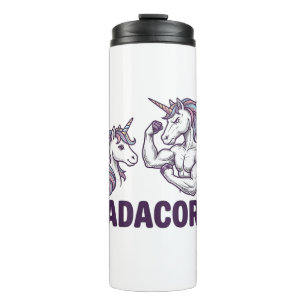 Dadacorn Funny Unicorn Dad Vector Shirt Design_1 Thermal Tumbler