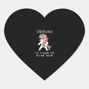 Dadacorn Like A Dad Only More Awesome Flossing Uni Heart Sticker
