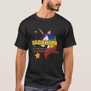 Dadacorn Magical Rainbow Unicorn & Horse Family T-Shirt