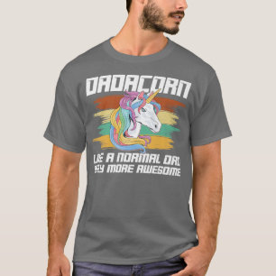 Dadacorn Magical Rainbow Unicorn & Horse Family T-Shirt