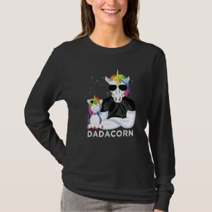 Dadacorn Muscle Unicorn Dad Baby Daughter Fathers T-Shirt