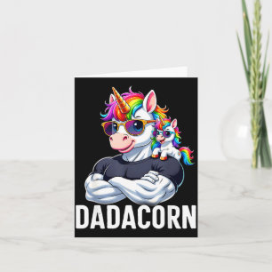 Dadacorn Muscle Unicorn Dad Funny Father's Day Men Card