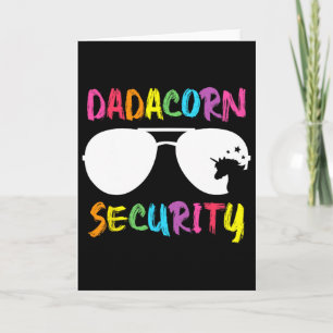 Dadacorn Security Unicorn Dad And Girl Papa Father Card