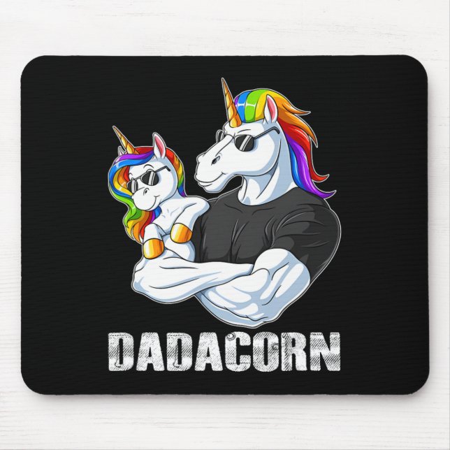 Dadacorn - Unicorn Dad and Ba Mouse Mat (Front)