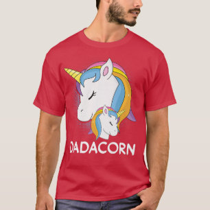 Dadacorn - Unicorn Dad and Baby Christmas Papa Fat T-Shirt