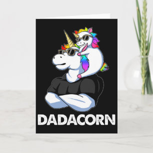 Dadacorn - Unicorn Dad And Byby Funny Card