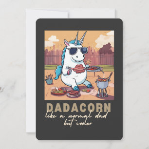 Dadacorn Unicorn Dad BBQ Dad Card