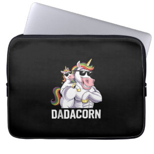 Dadacorn Unicorn Dad Father's Day Funny Rainbow Un Laptop Sleeve