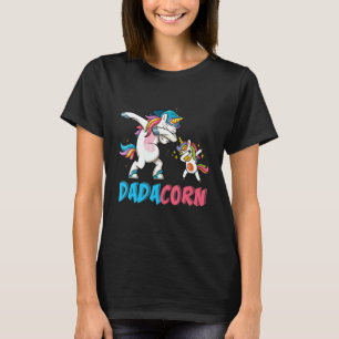 Dadacorn Unicorn Dad Of The Birthday Girl Princess T-Shirt