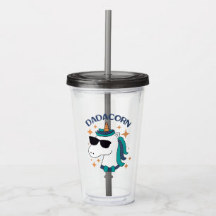 Dadacorn With Sunglasses Acrylic Tumbler