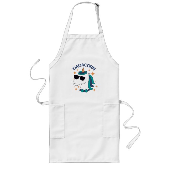 Dadacorn With Sunglasses Long Apron (Front)