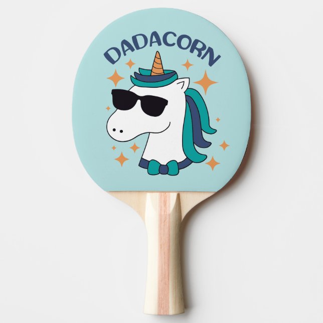 Dadacorn With Sunglasses Ping Pong Paddle (Front)