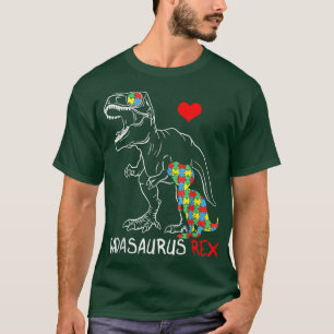 Dadasaurus Daddy Re Autism Awareness Proud Dad Fat T-Shirt