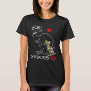 Dadasaurus Daddy Rex Autism Awareness Proud Dad Fa T-Shirt