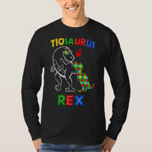 Dadasaurus Daddy Rex Autism Awareness Proud Dad Fa T-Shirt
