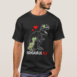 Dadasaurus Daddy Rex Autism Proud Dad T-Shirt
