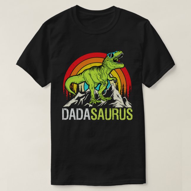 Dadasaurus Dinosaur Dad Dada Saurus Father's Day T-Shirt (Design Front)