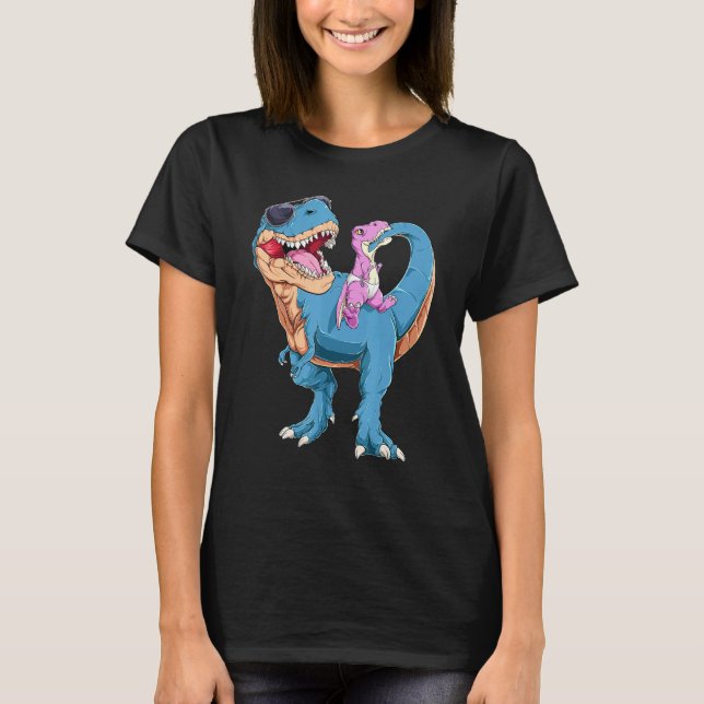 Dadasaurus Papasaurus Dinosaur Baby Diapers For Da T-Shirt (Front)