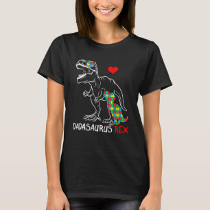 Dadasaurus Rex Autism Awareness Jigsaw Puzzle Prou T-Shirt
